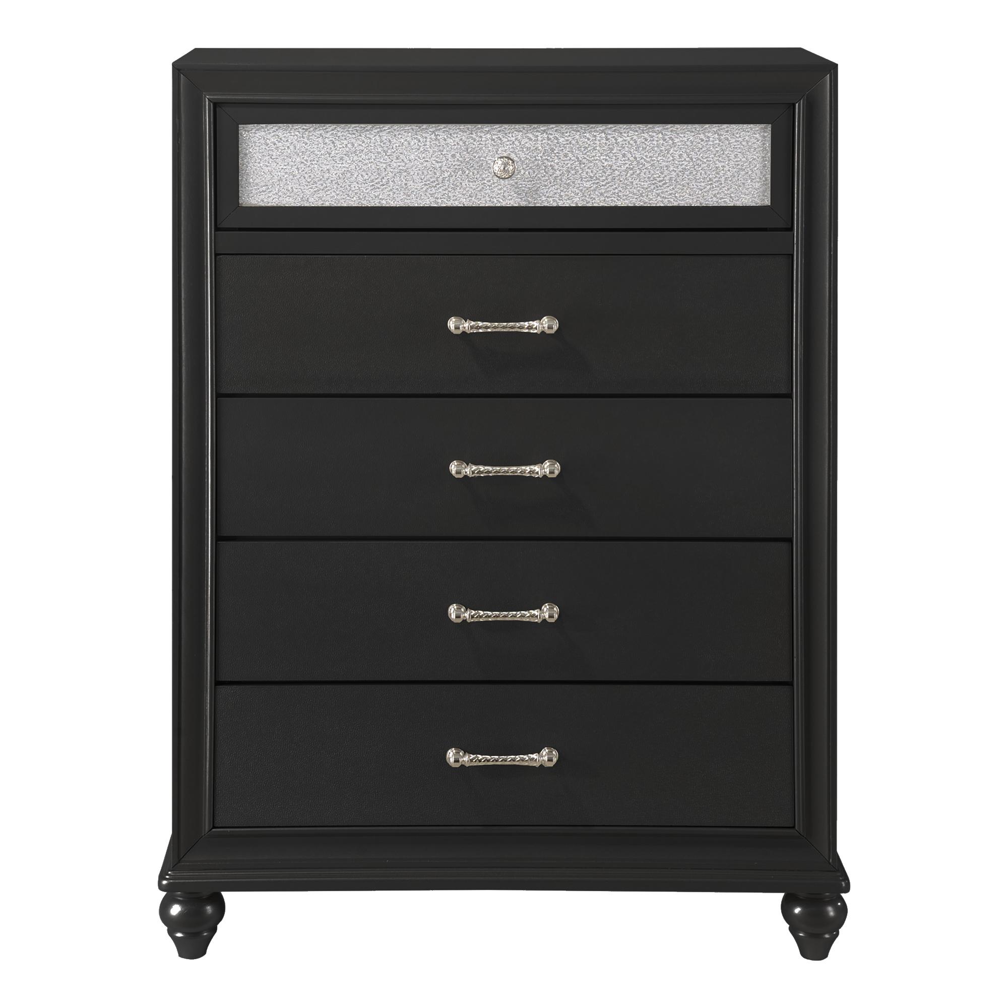 Crown Mark Lila B4398-4 Chest - Black IMAGE 1